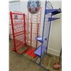 Image 1 : Store Display Wire Racks (Red/Purple) (Tallest Measures : 69"H)