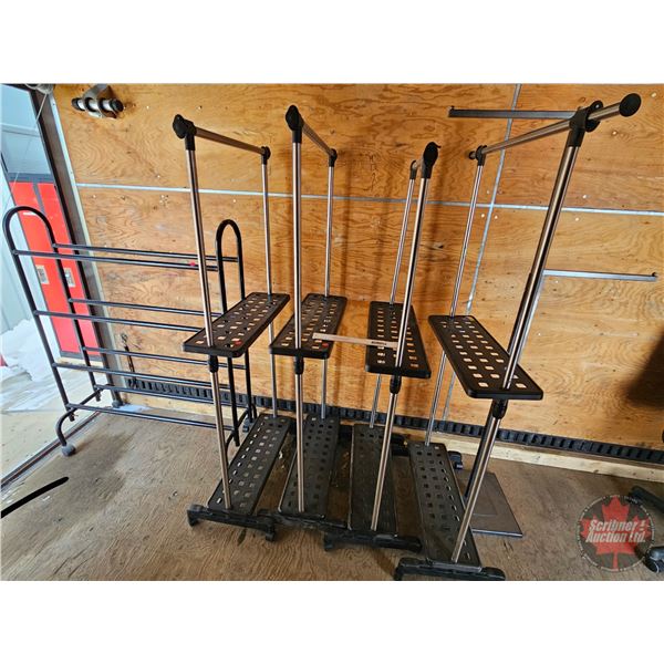 Variety of Rolling Clothing Racks (6) (Adjustable)