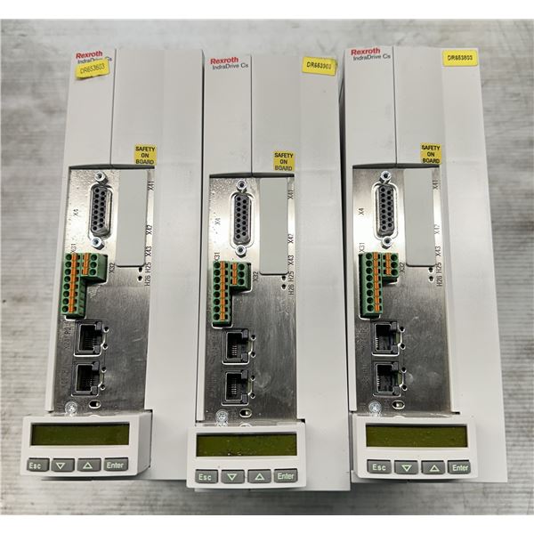 (3) Rexroth #R911379653/HCS01.1E-W0018-A-03-B-ET-EC-NN-SB-NN-FW IndraDrive Cs Converters