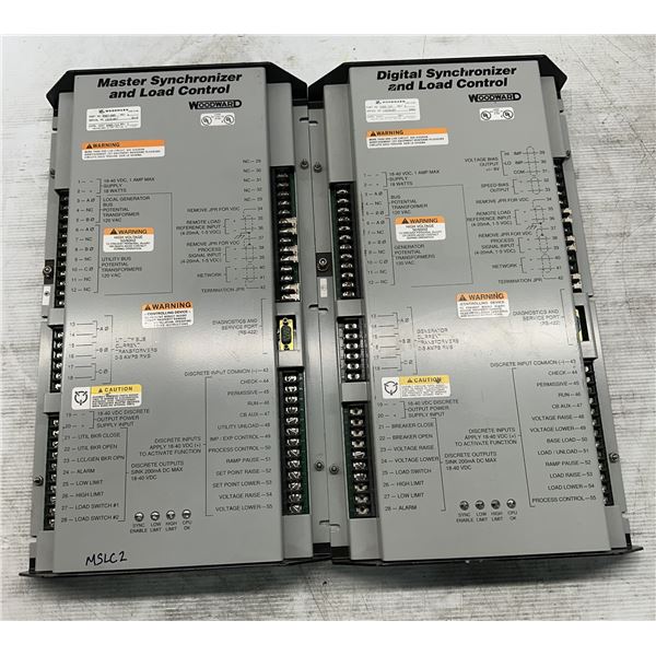 (2) Wood Ward #9907-005 Master Synchronizer & Load Control