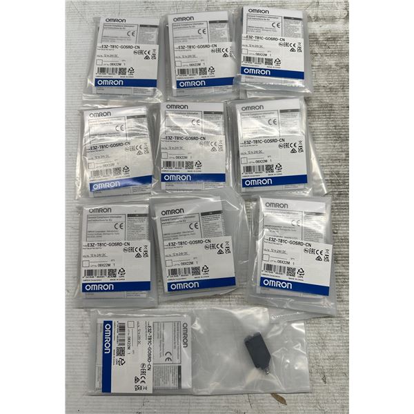 Lot of (10) Omron #E3Z-T81C-GOSRD-CN Photoelectric Switches