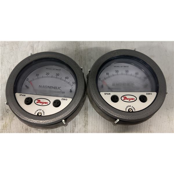 (2) Dwyer Magnehelic Gauges #605-50