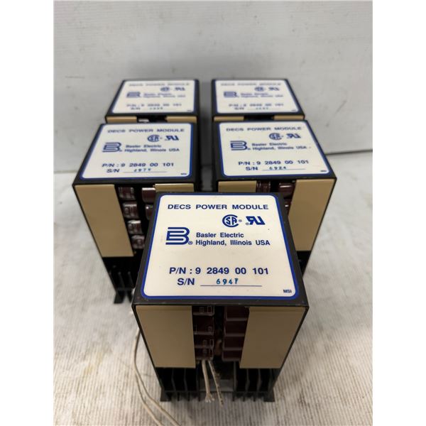 (5) Basler Electric #9 2849 00 101 DECS Power Modules