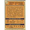 Image 2 : 1974-75 TOPPS BERNIE GEOFFRION (HOF)