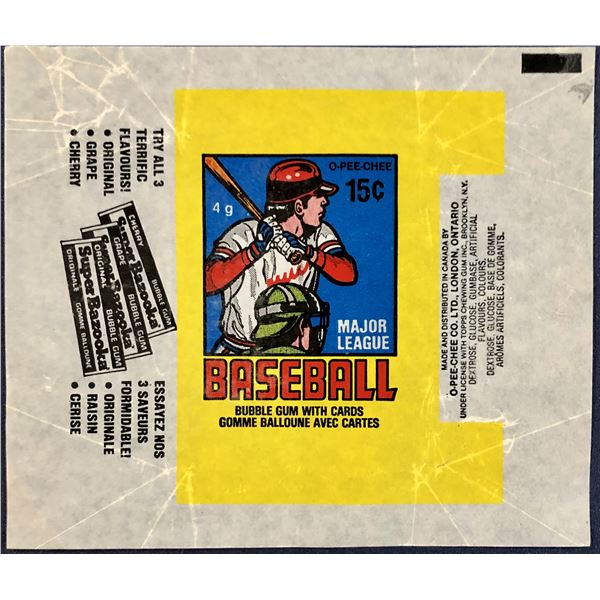 1979 O-PEE-CHEE BASEBALL WRAPPER