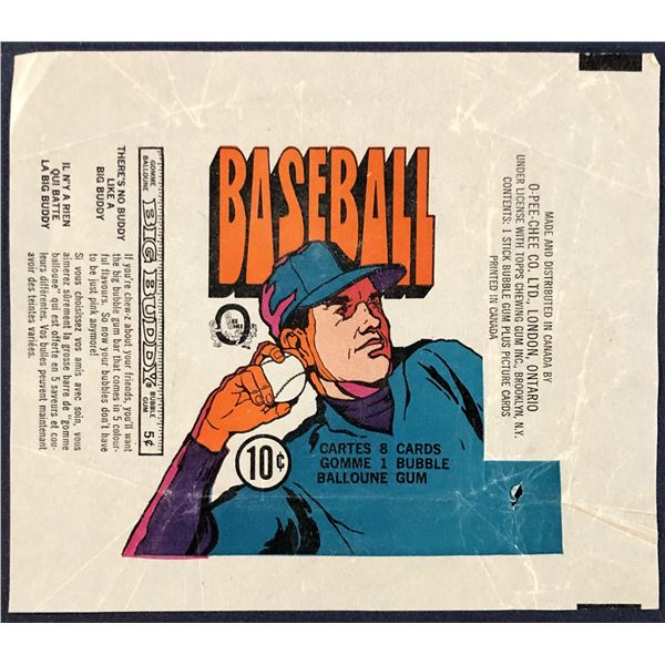 1972 O-PEE-CHEE BASEBALL WRAPPER