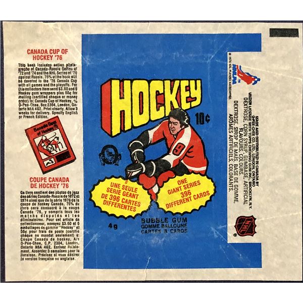 1976-77 O-PEE-CHEE NHL HOCKEY WRAPPER