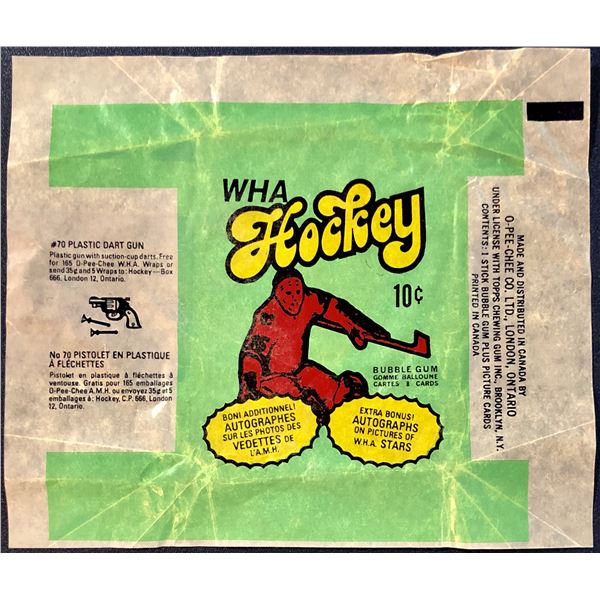 1974-75 O-PEE-CHEE WHA HOCKEY WRAPPER