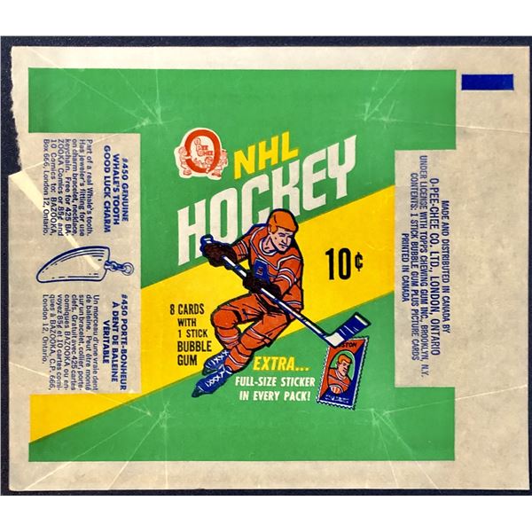 1970-71 O-PEE-CHEE NHL HOCKEY WRAPPER