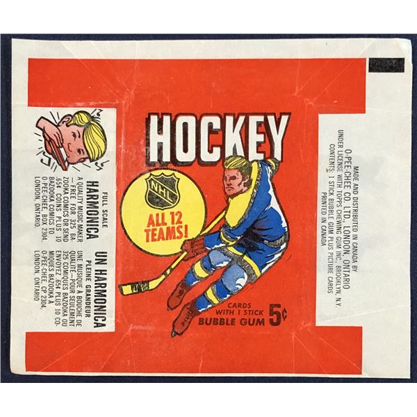 1968-69 O-PEE-CHEE NHL HOCKEY WRAPPER
