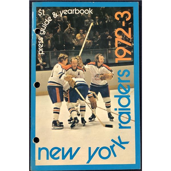 1972-73 WHA NEW YORK RAIDERS MEDIA GUIDE