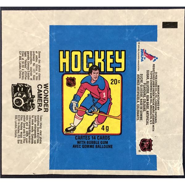 1979-80 O-PEE-CHEE NHL HOCKEY WRAPPER - WAYNE GRETZKY ROOKIE YEAR