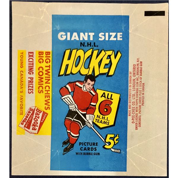 1964-65 O-PEE-CHEE NHL HOCKEY WRAPPER