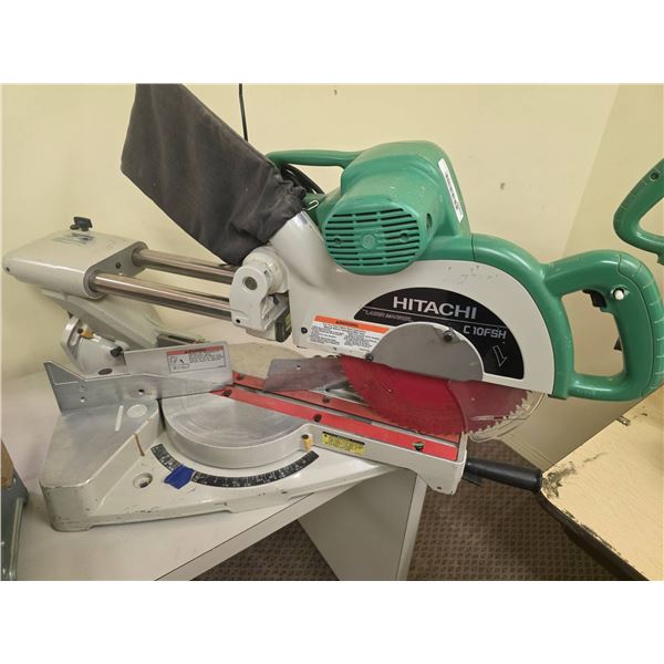 Hitachi C10FSH Sliding Compound Miter Saw with Laser Marker
