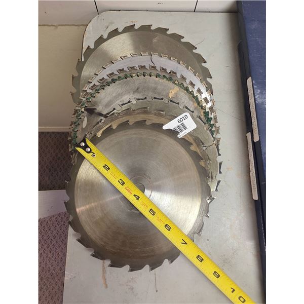 Seven Assorted Size Circular Saw Blades