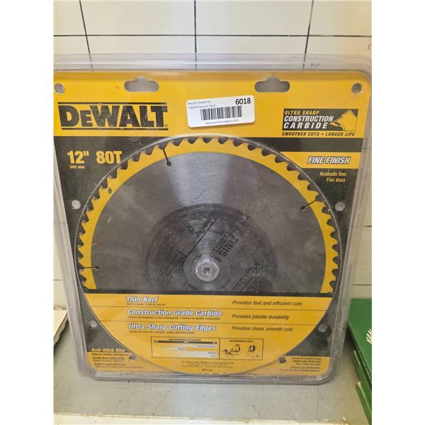 DeWalt 12-Inch 80T Circular Saw Blade with Carbide Tips