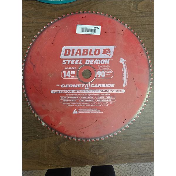 Diablo Steel Demon 14-Inch Circular Saw Blade D1490CE with 90 Teeth