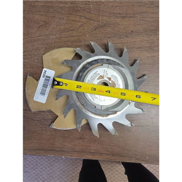 Saw Blade Assembly with Carbide-Tipped Blades and Protective Plate