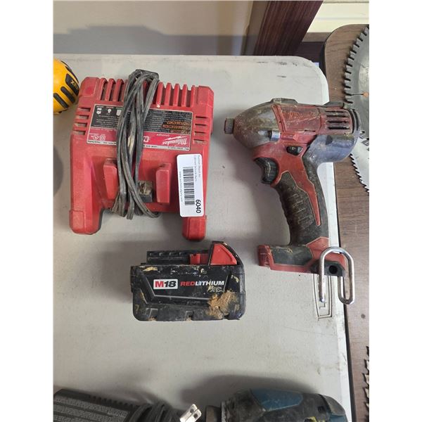 Milwaukee M18 Cordless Impact Driver Set with Charger and Battery