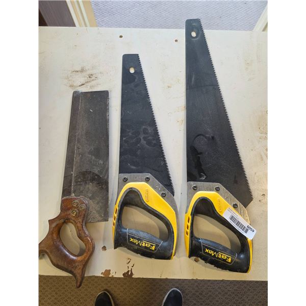 Three Hand Saws Including Two FatMax Models