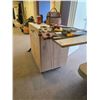 Image 3 : Wooden Rolling Cabinet With Shelving and Tools
