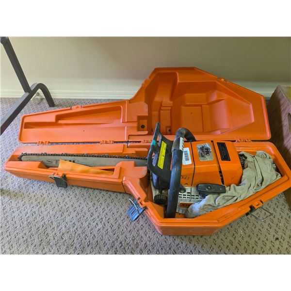 Stihl 044 Gasoline Chainsaw with Orange Case
