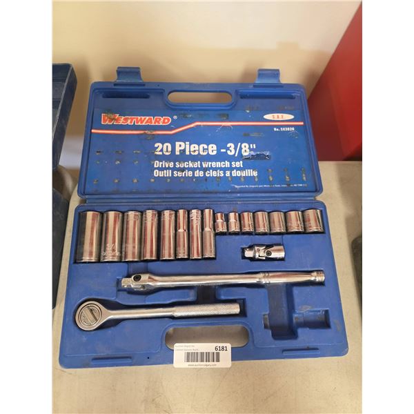 Westward 20-Piece 3/8-Inch Drive Socket Wrench Set Model 13K666
