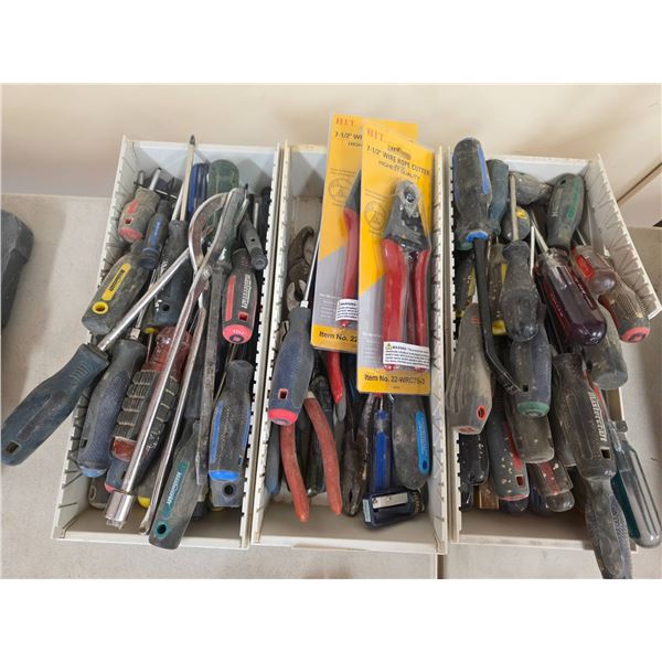 Hand Tools Including Screwdrivers and Pliers