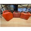 Image 1 : Three Plastic Fuel Containers with Pour Spouts