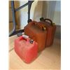 Image 1 : Three Plastic Fuel Containers with Caps