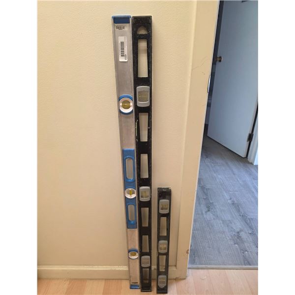 Lot of 3 Empire and Johnson Levels with Various Sizes