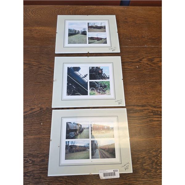 3 Framed Posters Featuring Vintage Train Photography