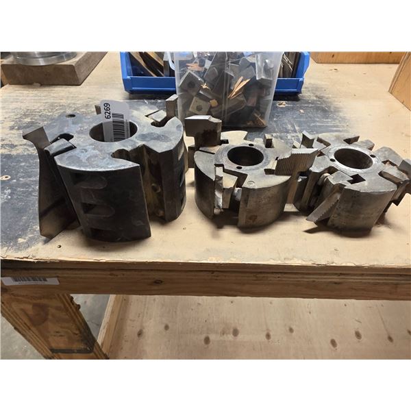 Industrial Woodworking Shaper Cutter Heads, Set of 3
