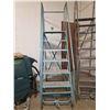 Image 1 : Metal Rolling Industrial Safety Ladder with Six Steps and Handrails