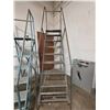 Image 1 : Metal Rolling Industrial 9 step Staircase with Handrails