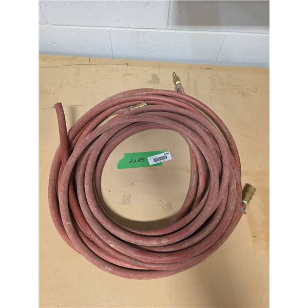Lot of 2 x 25ft Air Hoses with fittings