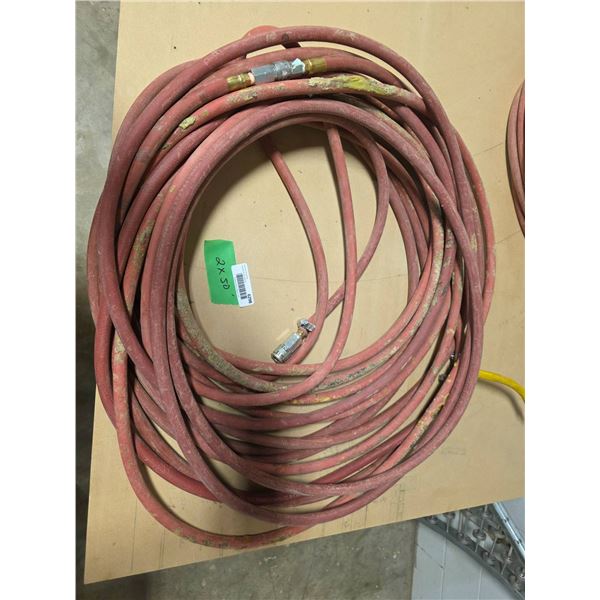 Lot of 2 x 50ft Air Hoses with fittings