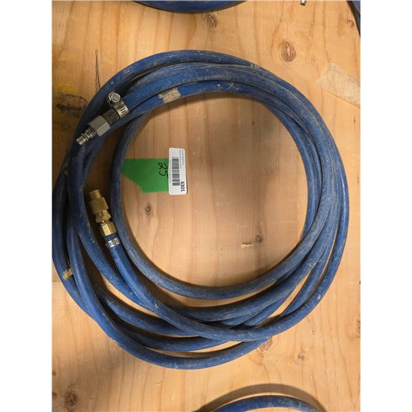 25 ft Heavy-Duty Blue Air Hose with Brass Fittings