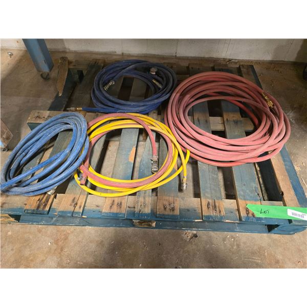 Industrial Air hoses with Connectors LOT of 5