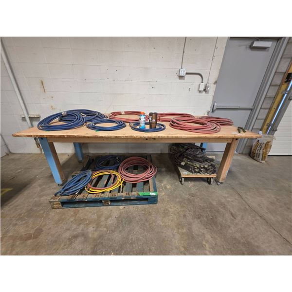 Large Wood Shop Table 96x48x34