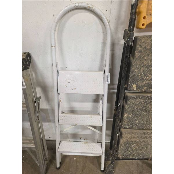 Three-Step Folding Steel Ladder