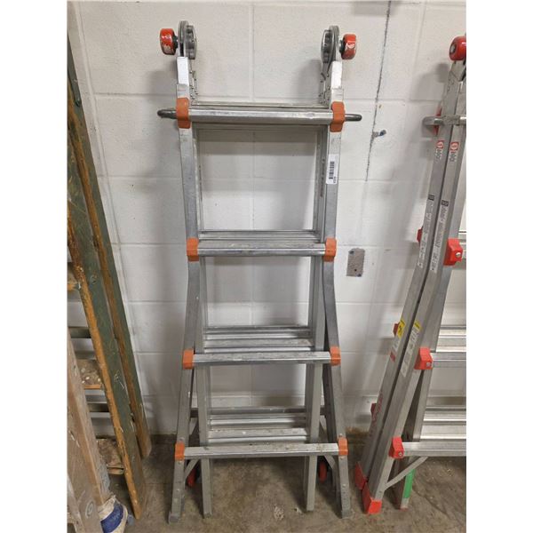 Aluminum Adjustable folding Ladder