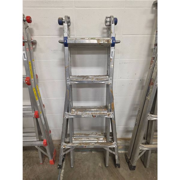 Werner Multi-Position Aluminum Ladder With Adjustable Configurations