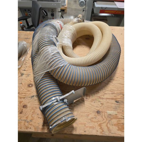 Flexible Duct Tubing with Metal Clamp Attachment, 2 Pieces