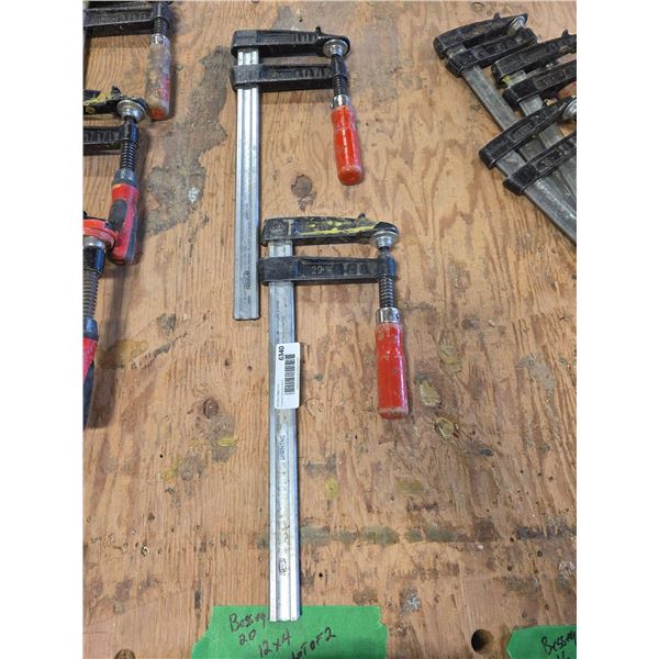 Lot of 2Bessey 20 12×4 Bar Clamps