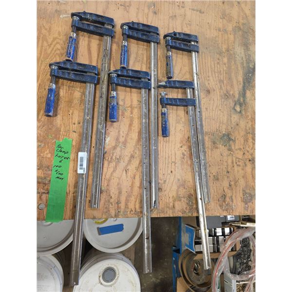 Lot of 6 Bar Clamps, 100 x 600 mm