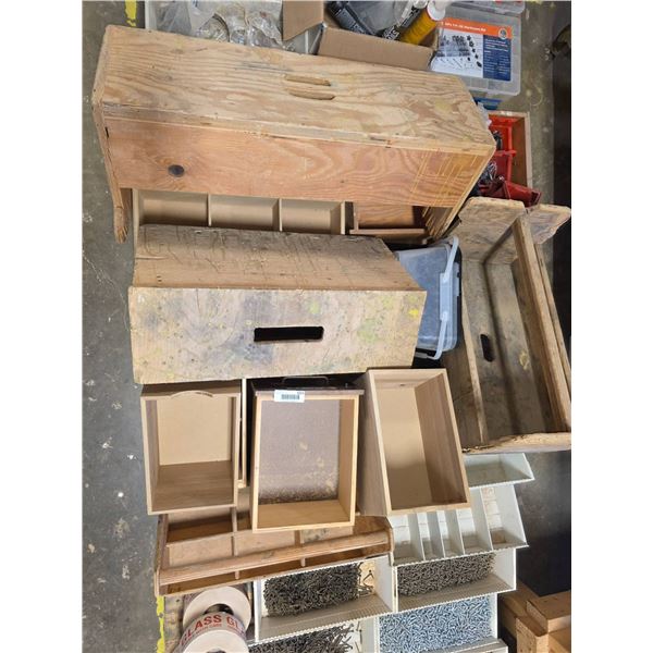 PALLET LOT – Wooden Storage Boxes and Organizational Units
