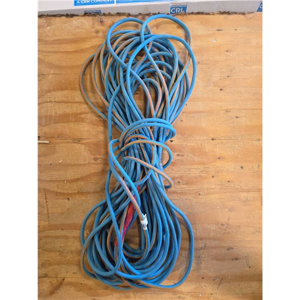 Blue Electrical Extension Cord with Plug Ends