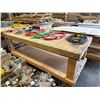 Image 1 : Large rolling work table approx 4×8 ft