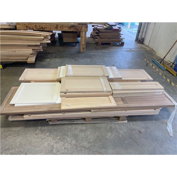PALLET LOT – Wooden Cabinet Doors and Panels in Various Finishes